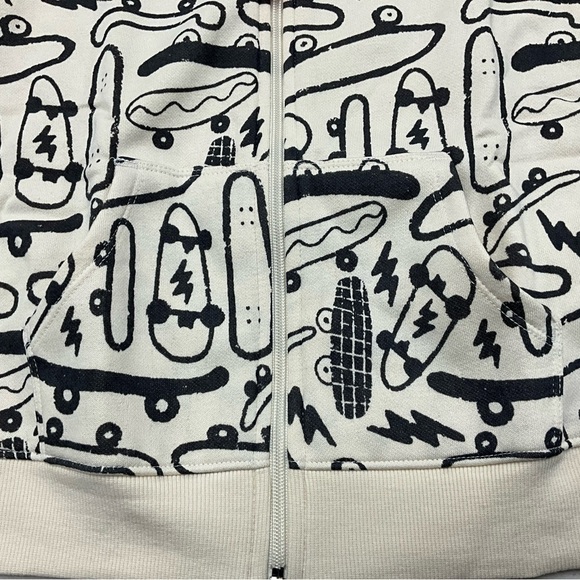 Cat & Jack Skateboard Print Zip-Up Hoodie - Picture 2 of 6
